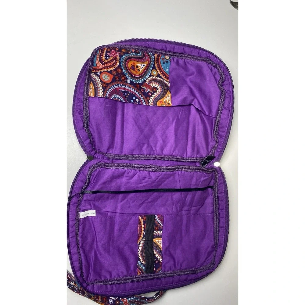Quilted Paisley Lost Deer Unisex Bible Cover Case Cotton XL Multicolor Straps